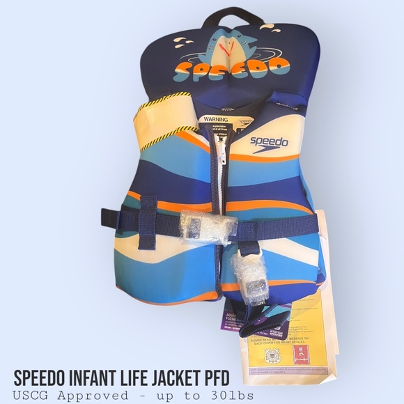 Speedo Infant Life Jacket PFD – USCG Approved – Up to 30 lbs - Picture 1 of 11